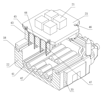 Lightweight LED Curtain Screen with Puncture-Contact Lamp Modules - Patent Fig. 7