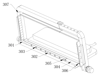 Foldable Game Console Stand with Adjustable Back Support - Patent drawing - back support detail