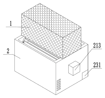 Automatic Cleaning Rodent Rearing Cage with Carousel Tray System - Patent drawing - overall cage assembly