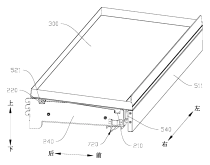 Telescopic Shelf Rack with Front-Back Sliding and Locking Mechanism - Patent Fig. 2