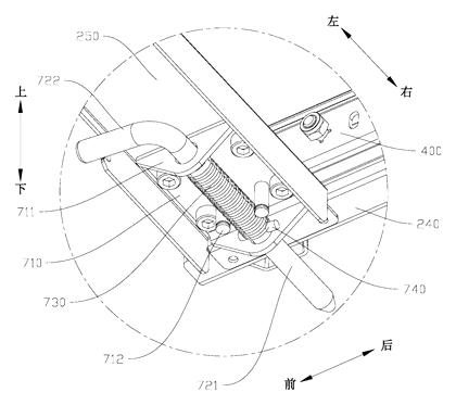 Telescopic Shelf Rack with Front-Back Sliding and Locking Mechanism - Patent Fig. 8