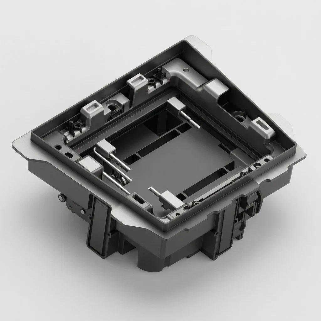 Lifting Phone Tray Mechanism for Vehicle Cockpits - product render