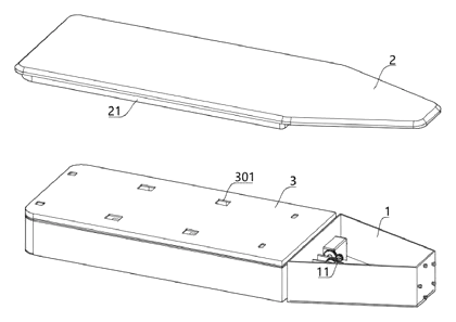 Street Lamp Angle Adjusting Mechanism with Rotatable Reflectors - Patent drawing - internal components
