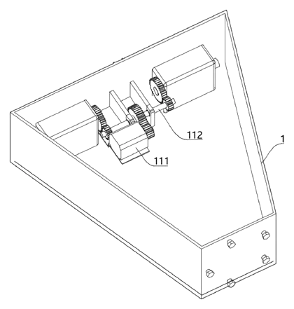 Street Lamp Angle Adjusting Mechanism with Rotatable Reflectors - Patent drawing - linkage and reflector detail