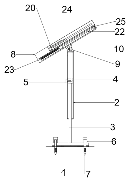 Mechanical Flying Disc Launcher for Pet Dog Training - Patent drawing - assembled pet flying disc launcher