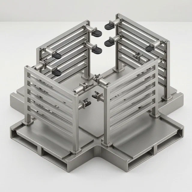 Adjustable Suction-Cup Jig for Furniture Cabinet Assembly - product render