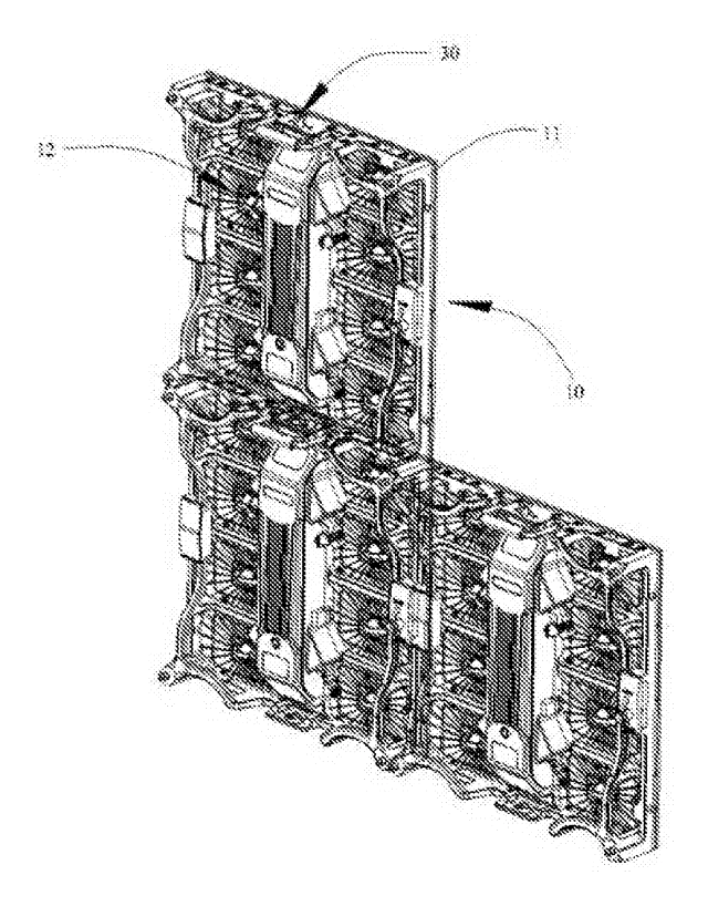 Thin Outdoor LED Video Wall Cabinet with Magnetic Modules and Tool-Free Locks - patent drawing