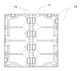 Thin Outdoor LED Video Wall Cabinet with Magnetic Modules and Tool-Free Locks - Patent drawing - rear body