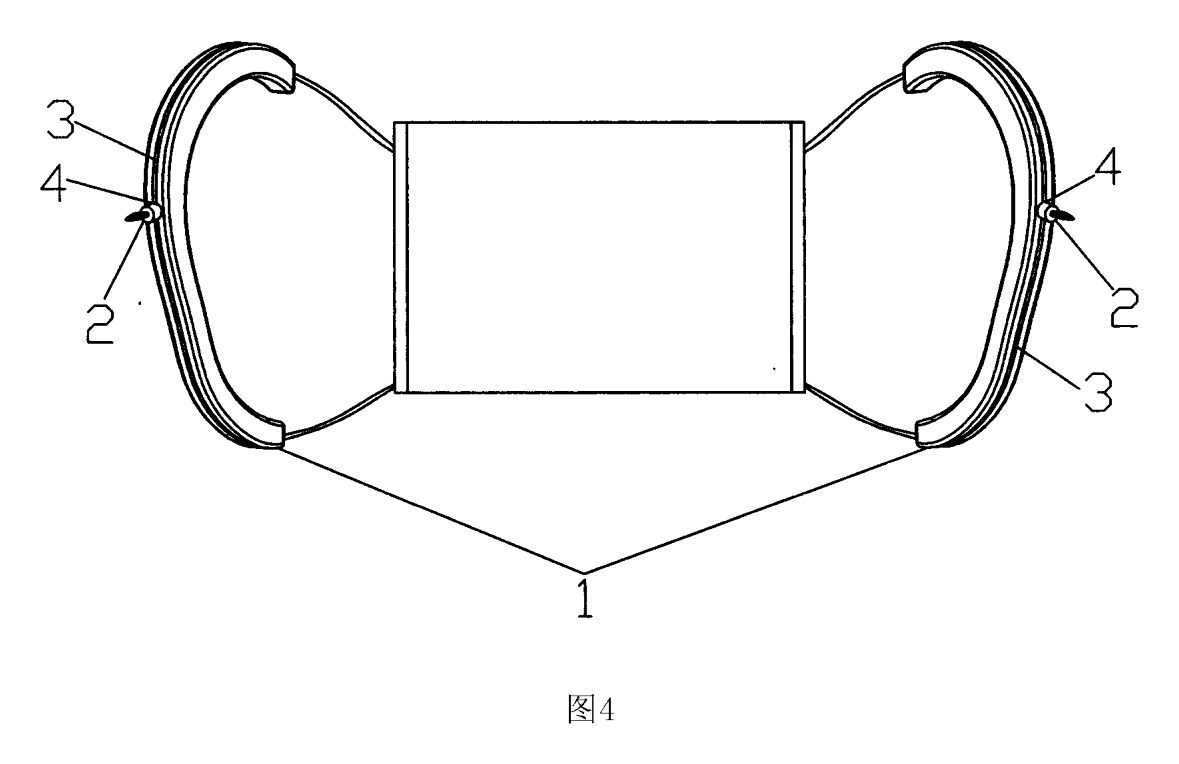 Ear-Shaped Mask Strap Guard with Tension Adjuster - patent drawing
