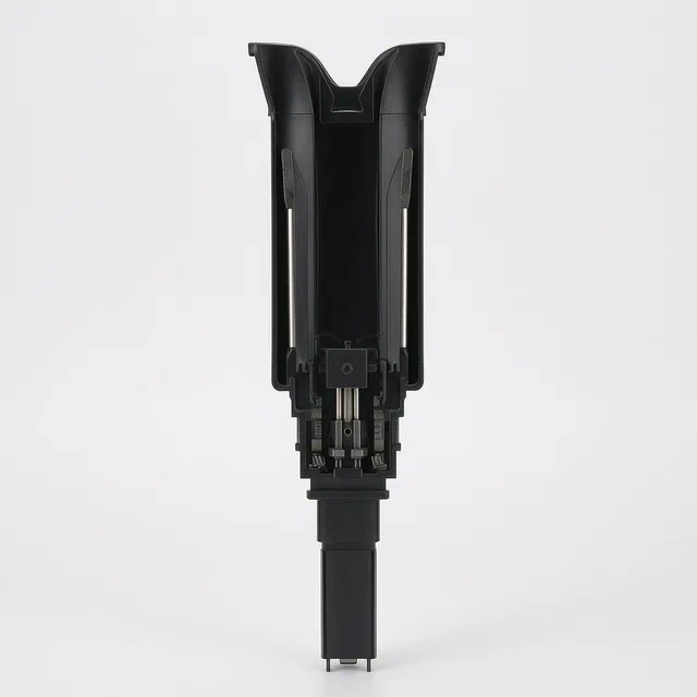 Automatic Hair Curler with Sloped Guide Slot and Rotating Toggle Piece - product render