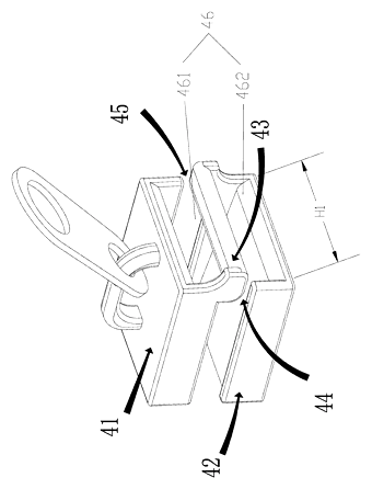 Stacked Zipper with Teeth That Mesh Top-to-Bottom - Patent drawing - slider