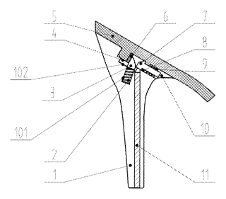 Button-Operated Interchangeable Heel High-Heeled Shoe - Patent Fig. 1