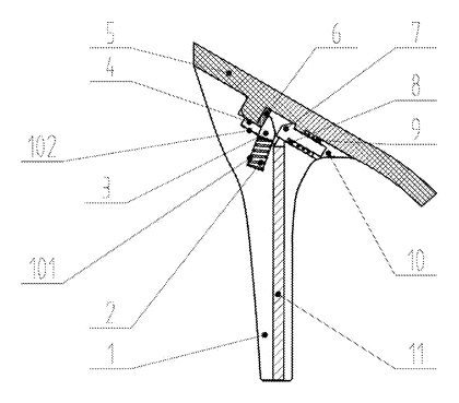 Button-Operated Interchangeable Heel High-Heeled Shoe - Patent drawing - shoe assembly