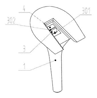 Button-Operated Interchangeable Heel High-Heeled Shoe - Patent drawing - cross section