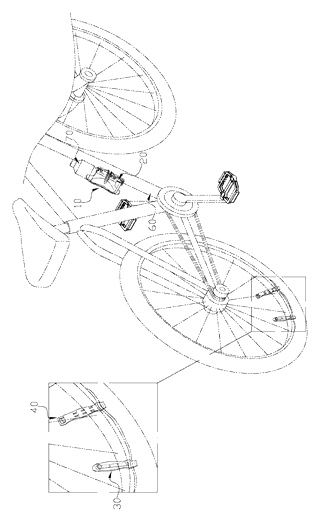 Bicycle Bottle Cage with Integrated Tire Levers and Tool Heads - Patent Fig. 5