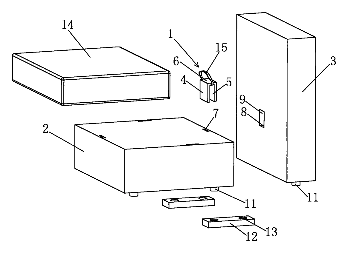 Composite Furniture Stable Structure with Connecting Plate and U-Clamp - patent drawing