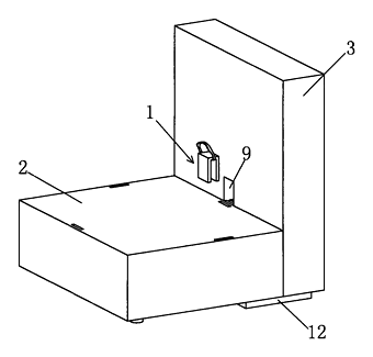Composite Furniture Stable Structure with Connecting Plate and U-Clamp - Patent Fig. 3