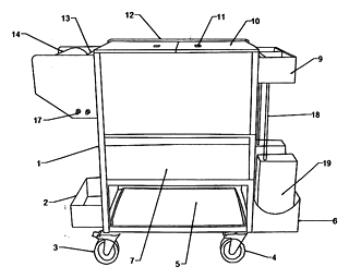 Integrated Multi-Functional Automotive Paint Repair Tool Cart - Patent Fig. 2
