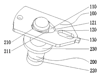 Detachable Luggage Wheel Assembly with Card and Pivot Lock - Patent drawing - disassembly state
