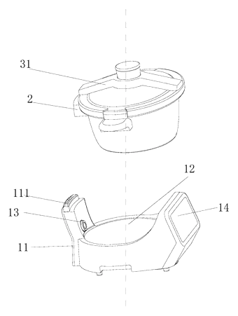 Multifunctional Electric Pot with Interchangeable Lids and Inner-Pot Temperature Sensing - Patent Fig. 4