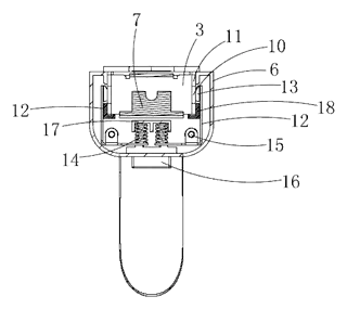 Air Fryer Basket with a Drop-On Handle That Locks and Releases by Button - Patent Fig. 6