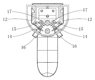 Air Fryer Basket with a Drop-On Handle That Locks and Releases by Button - Patent Fig. 7