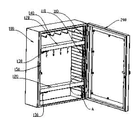 Adjustable-Shelf Tool Cabinet with Window Door - Patent Fig. 1