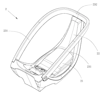 Infant Car Seat with a Load-Bearing Base That Wraps the Carrier - Patent Fig. 4