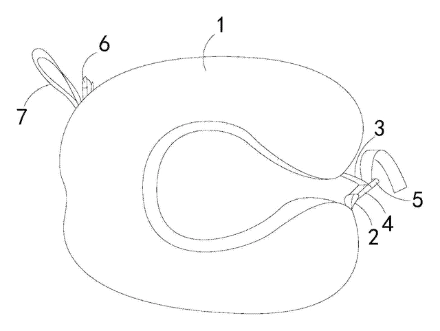 Roll-Up Travel Neck Pillow with Buckles - patent drawing