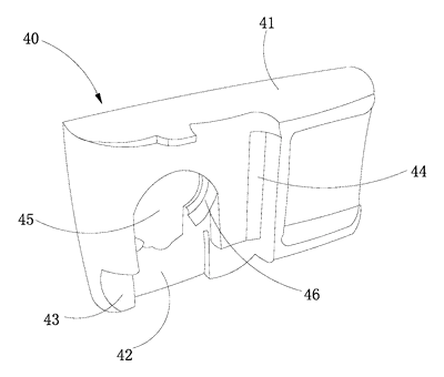 Full-Face Bike Helmet with Magnetic Detachable Chin Bar - Patent drawing - shell connector