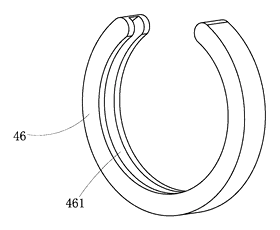 Full-Face Bike Helmet with Magnetic Detachable Chin Bar - Patent drawing - retaining ring