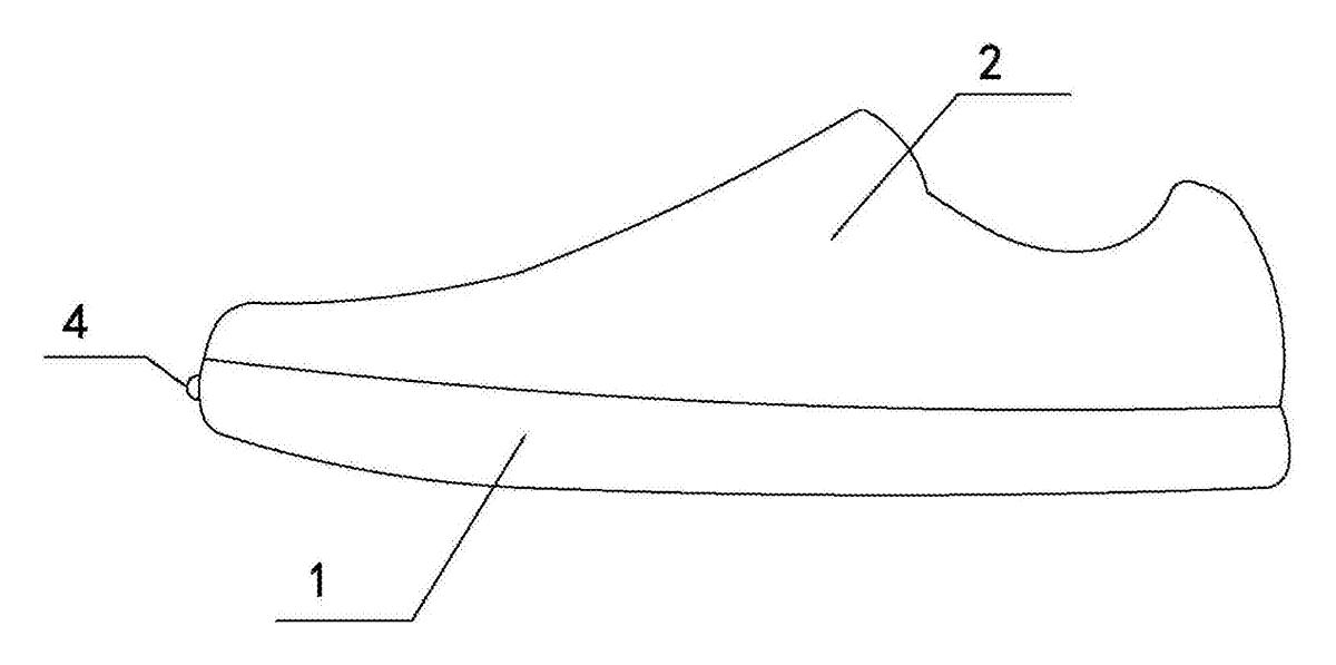 Sensor-Enabled Training Running Shoe with Laser Stride Guide - patent drawing