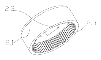 Storage-Type Ratchet Wrench with Foldable Tool Bodies and Internal Bit Compartment - Patent drawing - fluted disc
