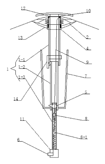 Self-Sheathing Telescopic Umbrella That Opens and Retracts into Its Own Tube - Patent Fig. 21
