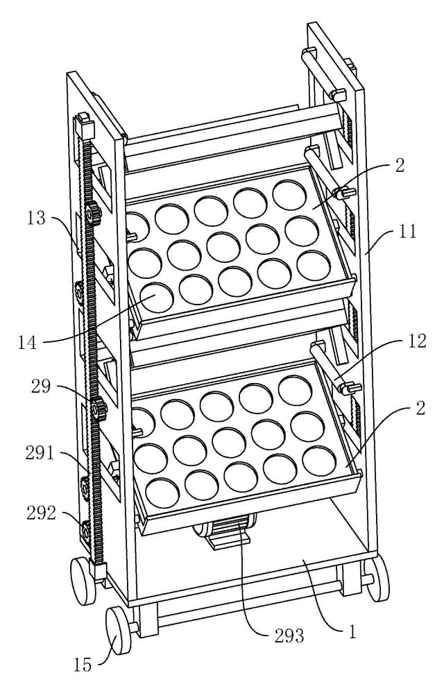 Adjustable-Angle LED Mushroom Cultivation Rack - patent drawing