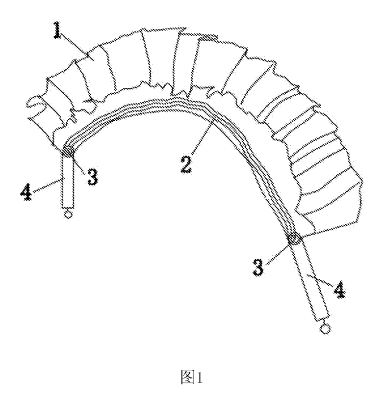 Adjustable-Length Back Scrubber Strap with Push-Button Handles - patent drawing