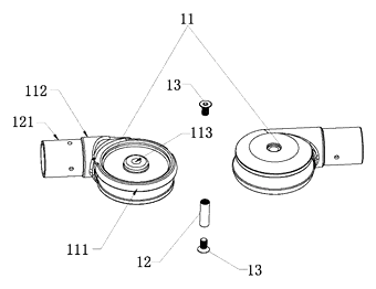 Folding Football Goal with Rotary-Head Hinge and Plug-In Base - Patent Fig. 3