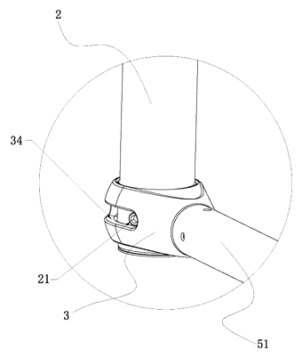 Folding Football Goal with Rotary-Head Hinge and Plug-In Base - Patent Fig. 4
