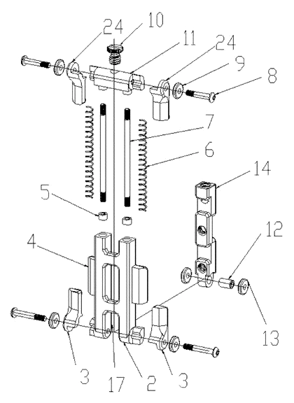 Foldable Multifunctional Mobile Phone Clip with Rotating Support Feet - Patent drawing - overall structure
