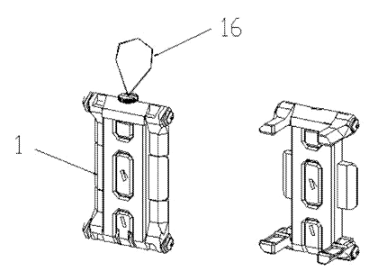 Foldable Multifunctional Mobile Phone Clip with Rotating Support Feet - Patent drawing - disassembly