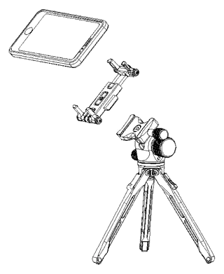 Foldable Multifunctional Mobile Phone Clip with Rotating Support Feet - Patent Fig. 5