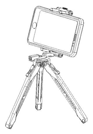 Foldable Multifunctional Mobile Phone Clip with Rotating Support Feet - Patent Fig. 8