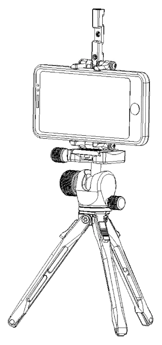 Foldable Multifunctional Mobile Phone Clip with Rotating Support Feet - Patent Fig. 9