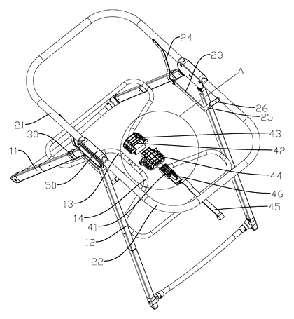 One-Motion Folding Baby Crib with Linked Frame - Patent Fig. 2