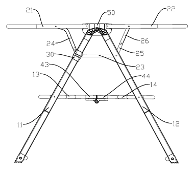 One-Motion Folding Baby Crib with Linked Frame - Patent Fig. 4