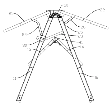One-Motion Folding Baby Crib with Linked Frame - Patent Fig. 5