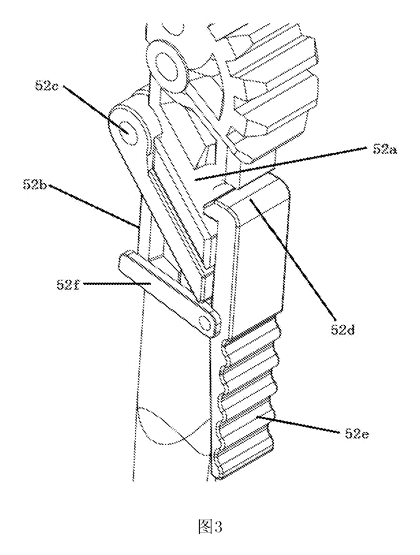Wide-Opening Folding Bolt Cutter - Patent drawing - the folding joint