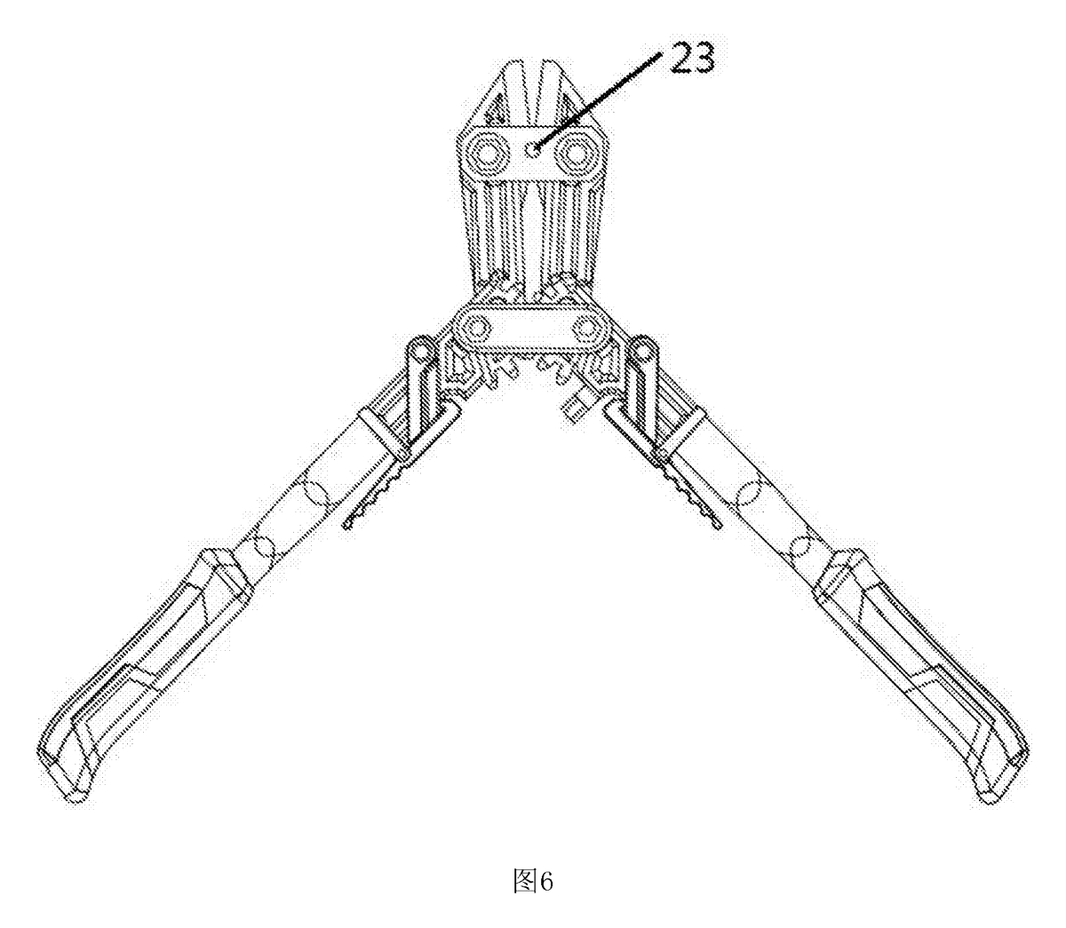 Wide-Opening Folding Bolt Cutter - patent drawing