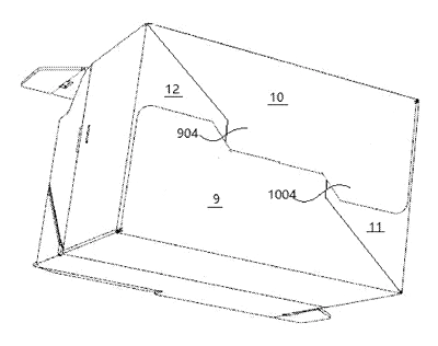 Tape-Free Reusable Shipping Box with Zigzag Interlocking Flaps - Patent Fig. 3