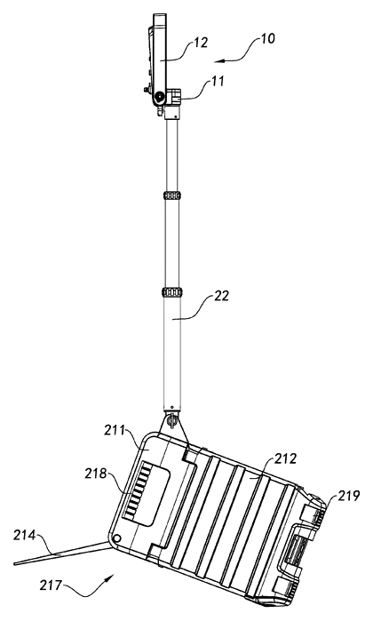 Telescoping Tripod Portable Work Light with Fold-In Light Panels - Patent Fig. 7